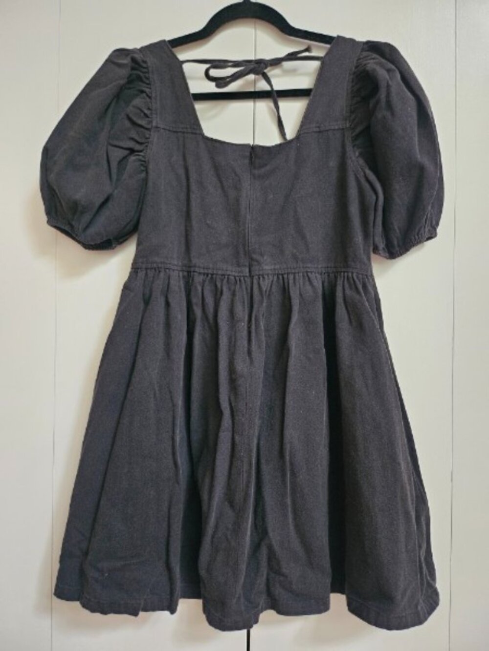 Mittoshop Black Demin Babydoll Dress